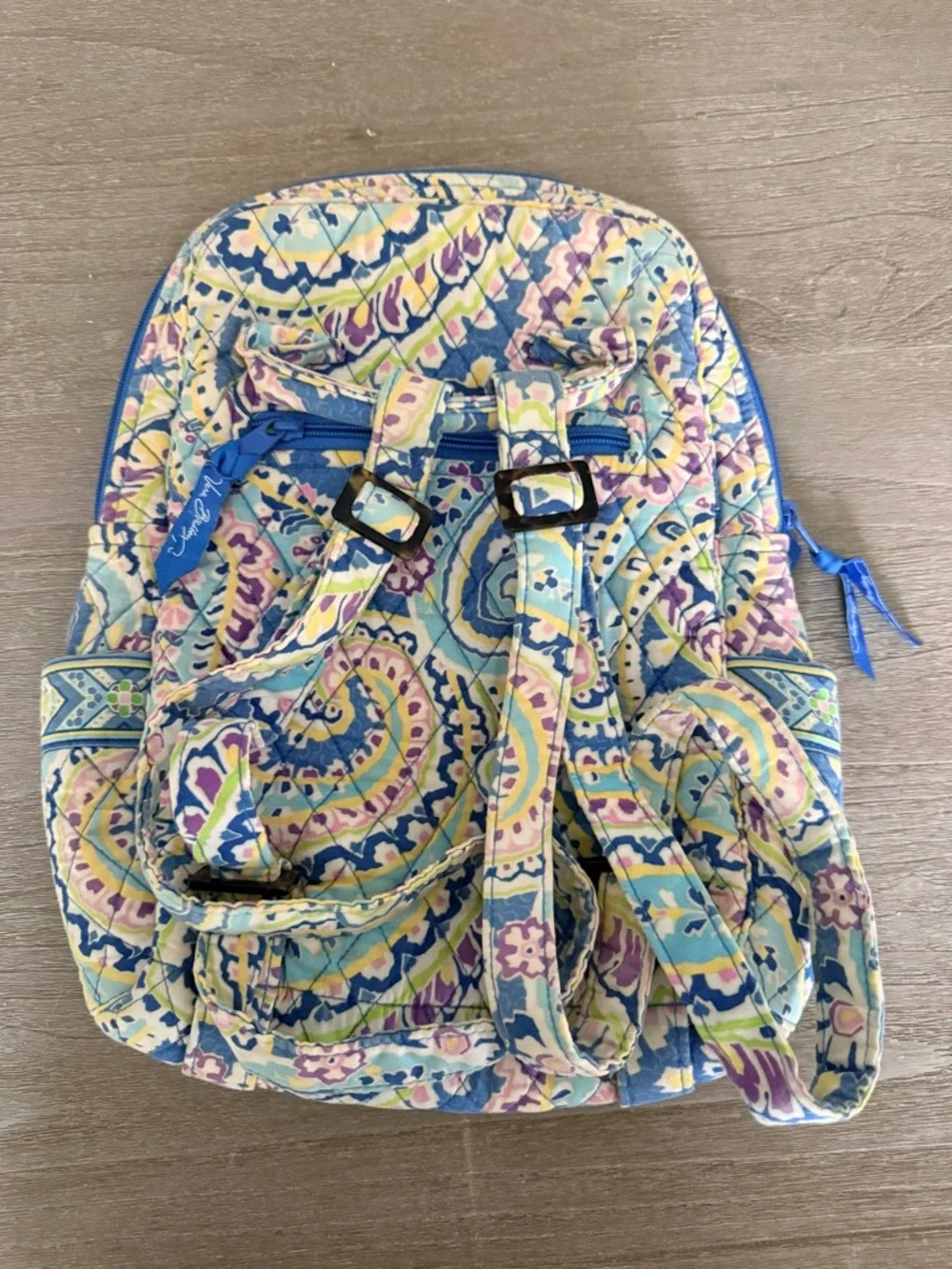 Vera Bradley‎ Vintage Capri Blue Paisley Mini Backpack Retired Print